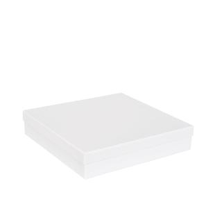 Boîte cloche carton blanc mat 25x25x5cm