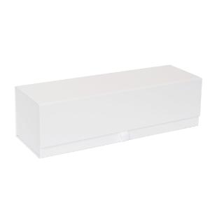 Boîte longue luxe blanc mat à fermeture aimantée 33x10x9.5cm