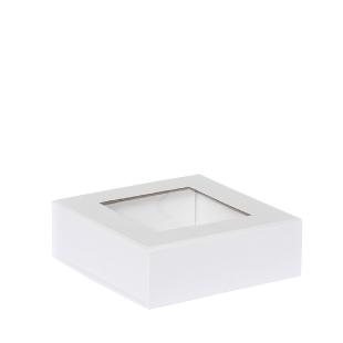 Boîte magnétique carton blanc mat 15x15x5cm