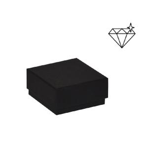 Ecrin bijoux carton noir 5.3x5.3x3.5cm