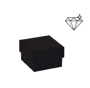Ecrin bijoux carton noir mousse intégrée 4.5x4.5x2cm