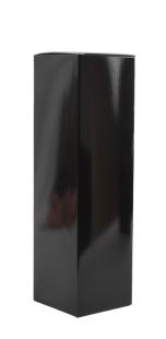 Boîte à bouteille noir mat à rabat 8,5x8,5x30,5cm