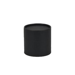 Boîte à gorge cylindrique carton noir mat 6.2x7.2cm