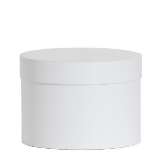 Boîte cylindrique à chapeau carton blanc mat 22x16.5 cm - tout emballer