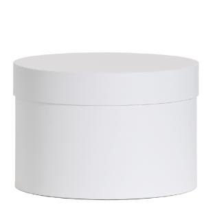 Boîte cylindrique à chapeau carton blanc mat 29x20 cm - tout emballer