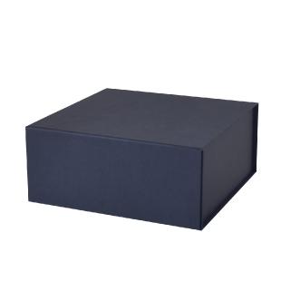 Boîte magnétique carton bleu mat 18x18x8cm
