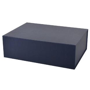 Boîte magnétique carton bleu mat 38x28x12cm