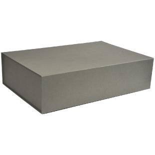 Boîte magnétique carton gris mat 44x30x12cm
