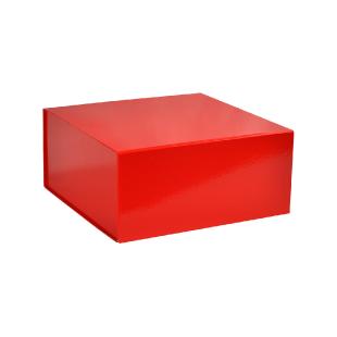 Boîte magnétique carton rouge brillant 22x22x10cm
