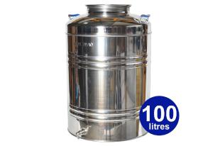 Fût Inox 100 litres assemblage soudé et robinet - tout emballer