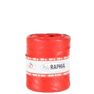 bobine de Raphia rouge brillant