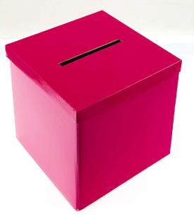Urne en carton rose vernis réutilisable 25 cm