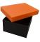 Boîte carton fort MM doublage noir intégral 18 cm couvercle orange