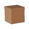 Boîte cloche en carton luxe kraft, cubique et auto-montable, 18x18x18cm