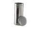 Boîte cylindrique en métal argenté à niveau couvercle cloche 17x7.5cm
