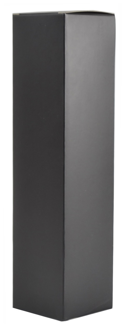 Boîte à bouteille noir mat à rabat 8,8x8,8x33cm