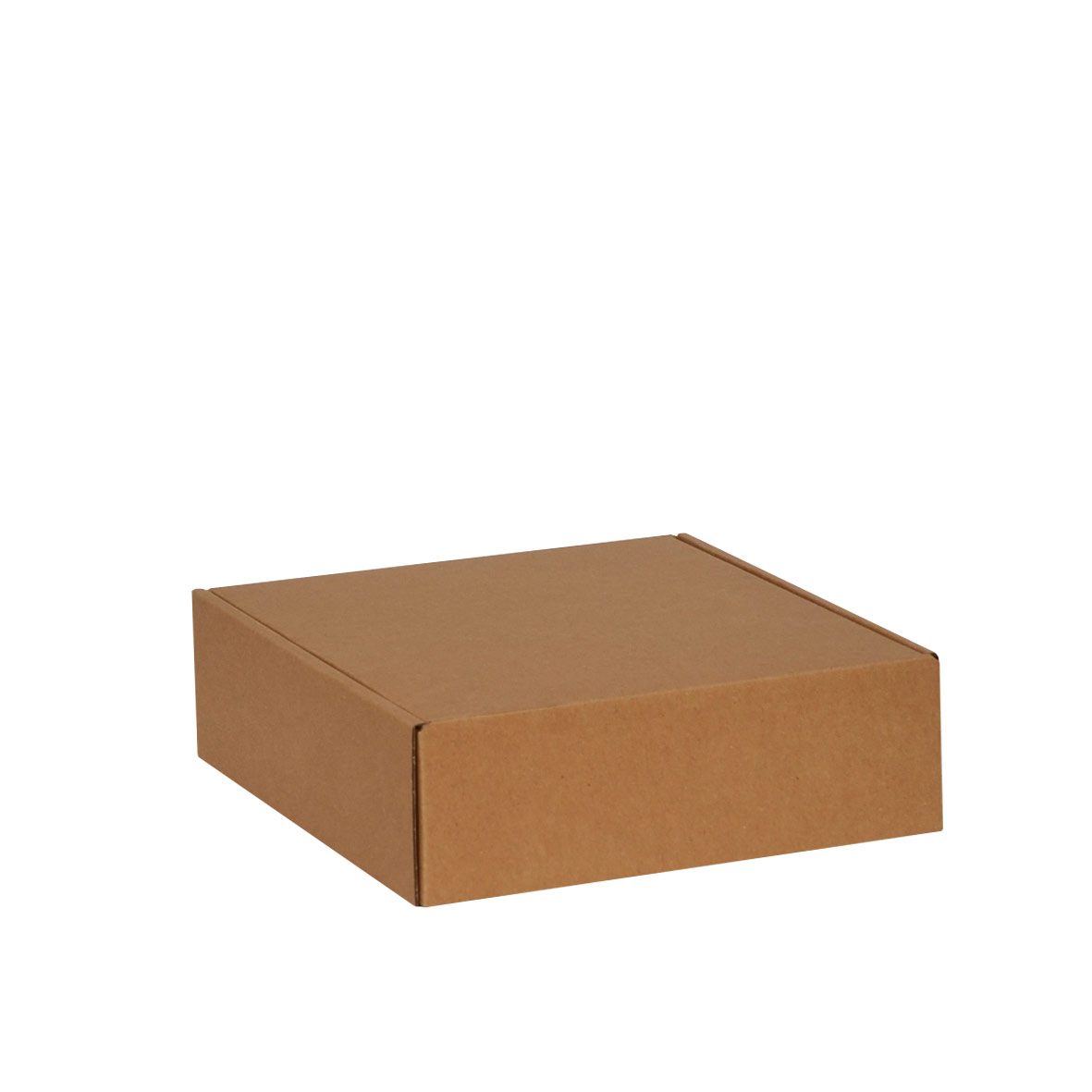 Boîte carrée carton kraft micro-cannelé 18 cm