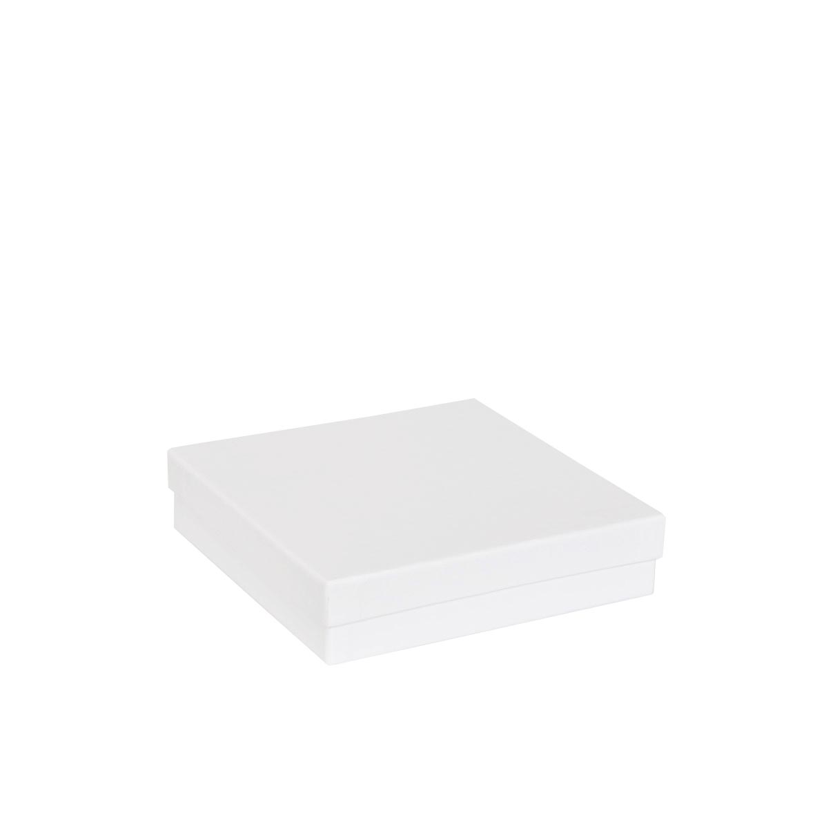 Boîte cloche carton blanc mat 18x18x4cm