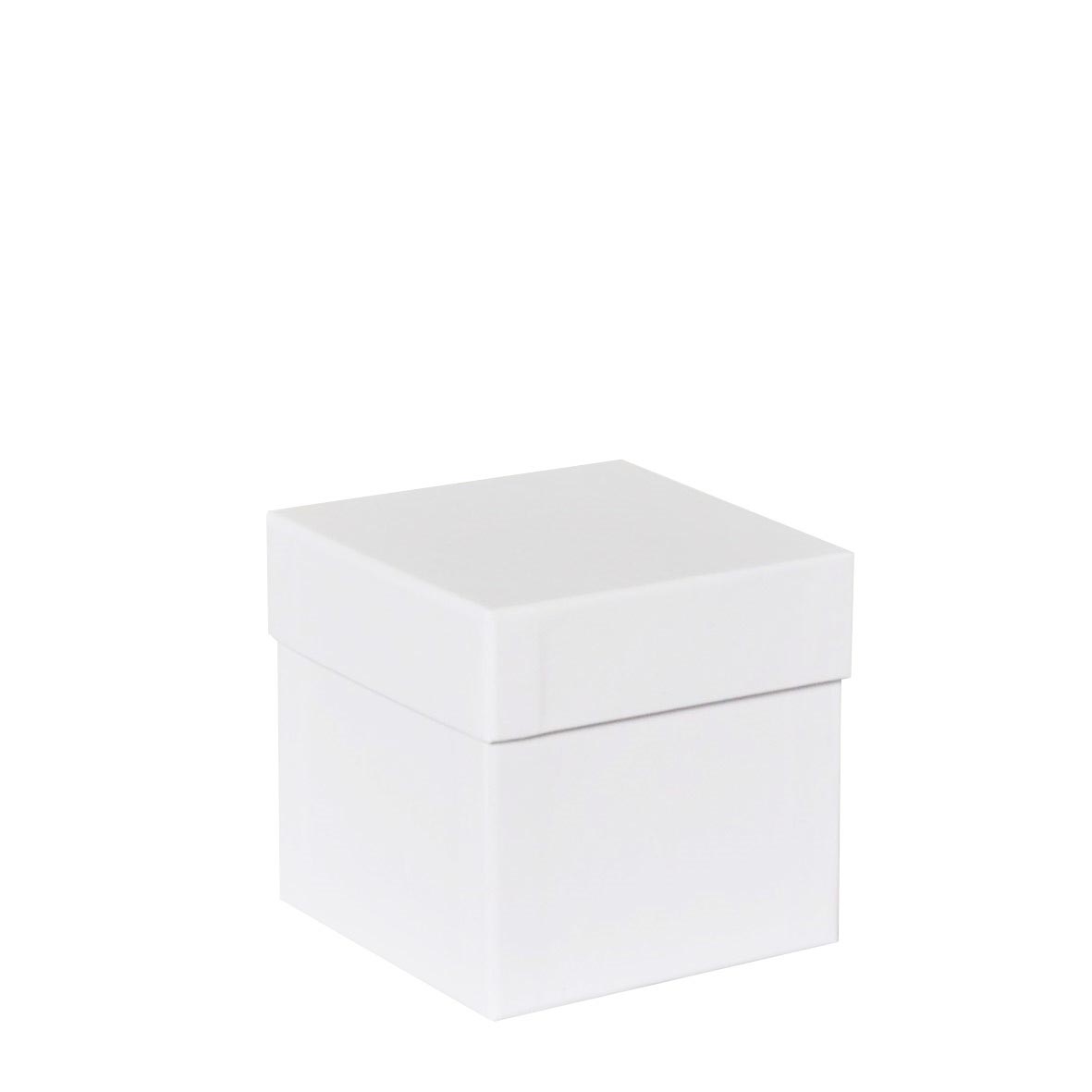 Boîte cloche carton blanc mat 10x10x10cm