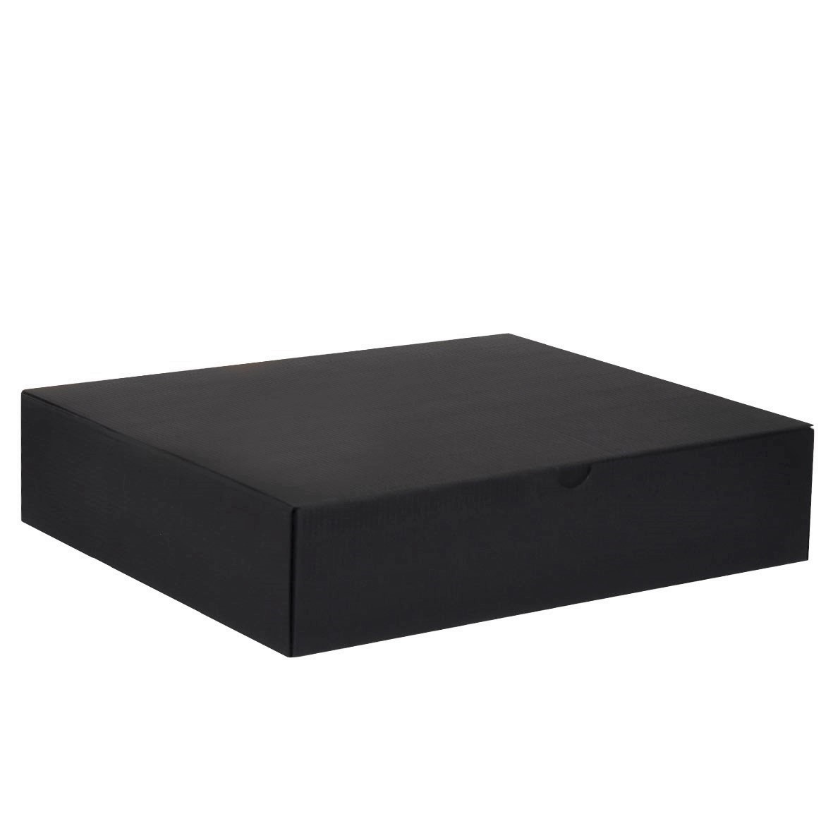 Boîte rectangle carton noir micro-cannelé éco 35 cm