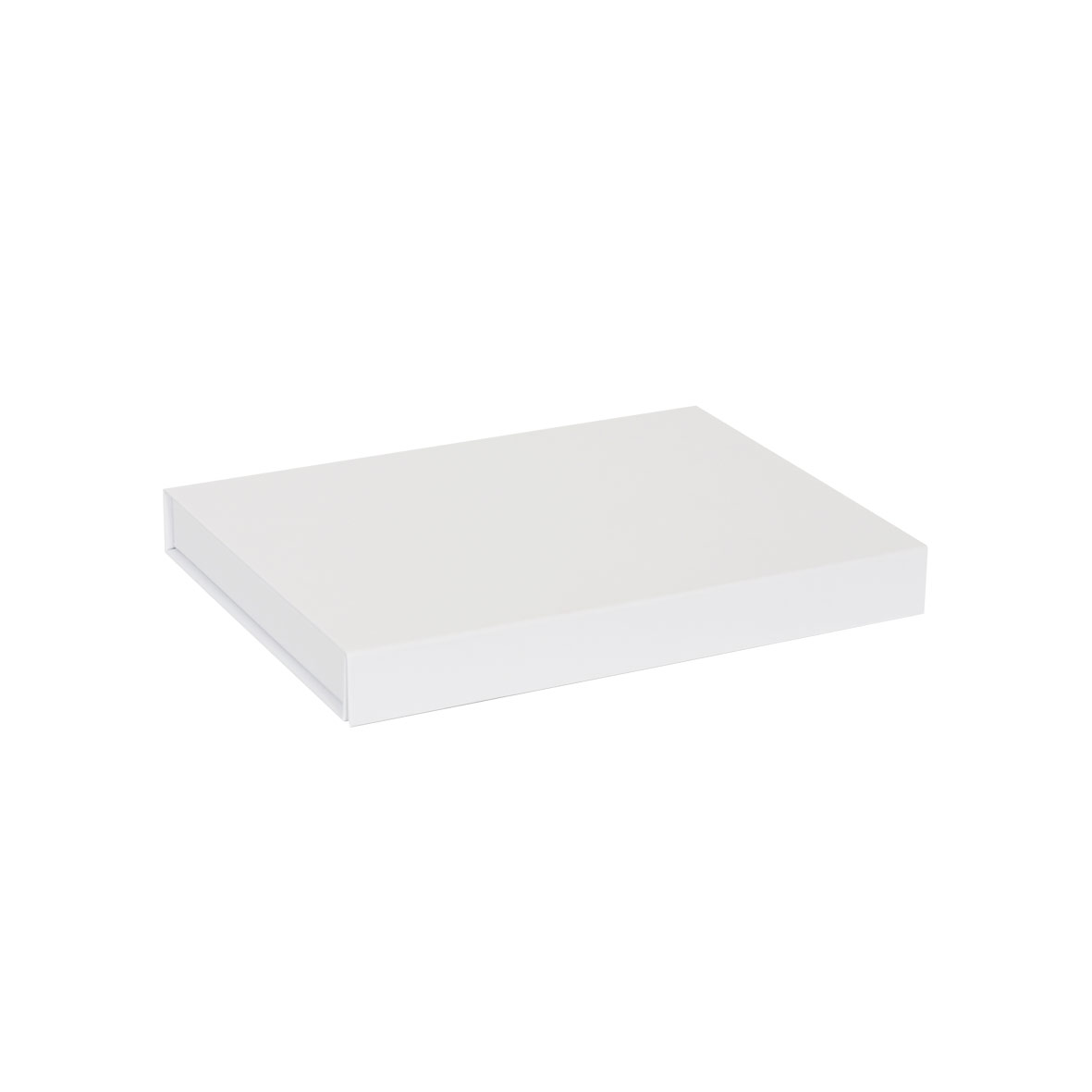 Boîte ultra-plate luxe blanc mat à fermeture aimantée A5