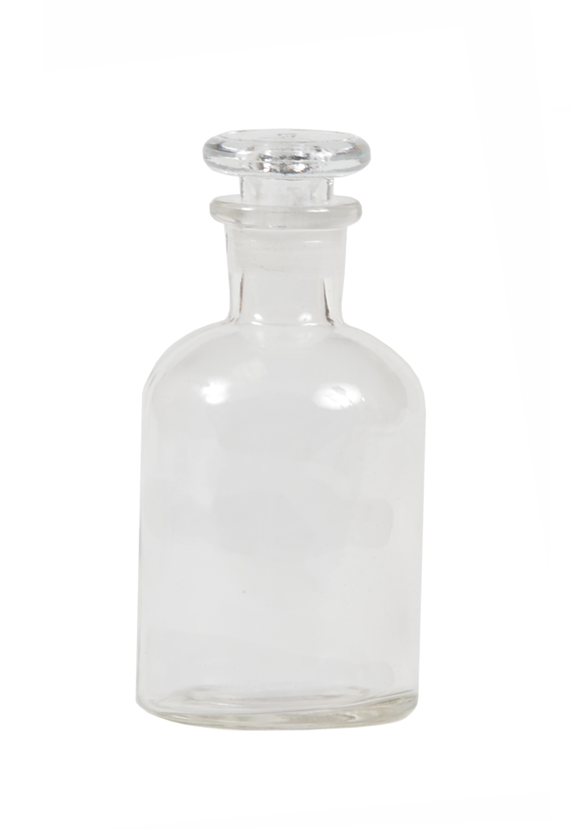 Flacon en verre transparent 125 ml avec bouchon en verre