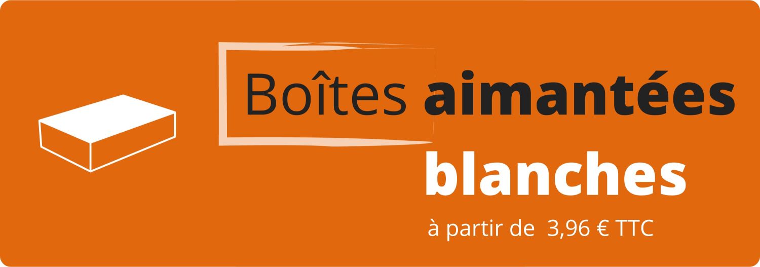 Boite Carton Blanche Aimantee personnalisable - E-dkado-pro