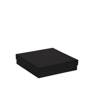 Boîte cloche carton noir mat 18x18x4cm