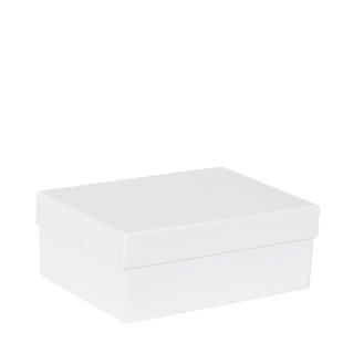 Boîte cloche carton blanc mat 21x14.6x8cm