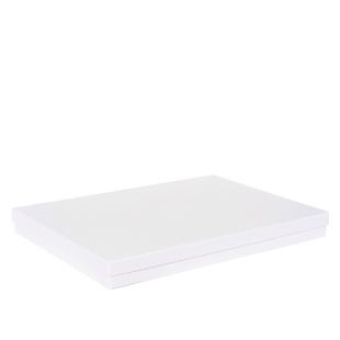 Boîte cloche carton blanc mat 43x31x4cm