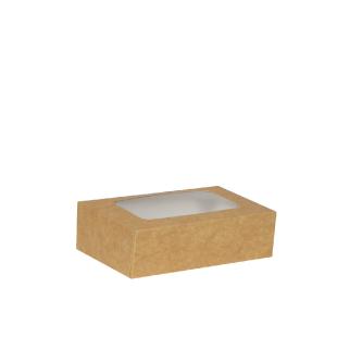 Boîte cloche carton kraft à fenêtre pour patisserie 17x11x5cm - tout emballer