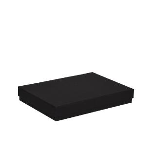 Boîte cloche carton noir mat 21.5x15.5x3cm (A5)
