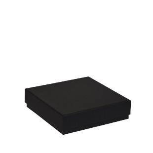Boîte cloche carton noir rainuré 14.5x14.5x3.6cm