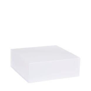 Boîte magnétique carton blanc mat 18x18x8cm