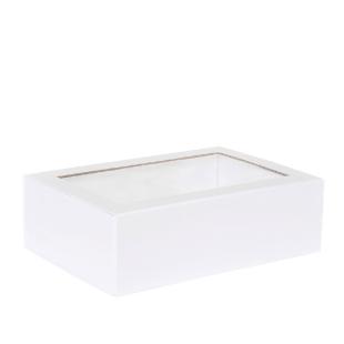 Boîte magnétique carton blanc mat 33x22.5x10cm (à fenêtre)