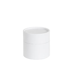 Boîte à gorge cylindrique carton blanc mat 6.2x7.2cm