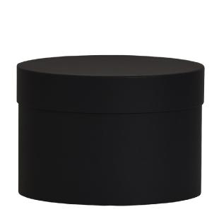 Boîte cylindrique à chapeau carton noir mat 26x18 cm - tout emballer