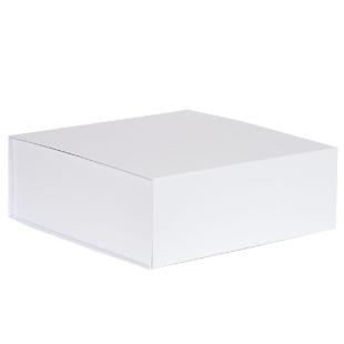 Boîte magnétique carton blanc mat 25x25x9cm