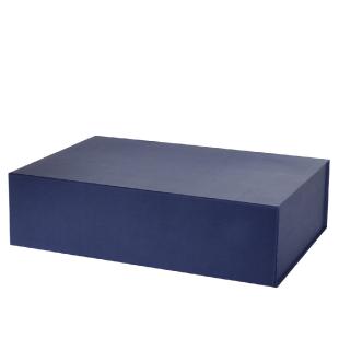 Boîte magnétique carton bleu mat 44x30x12cm