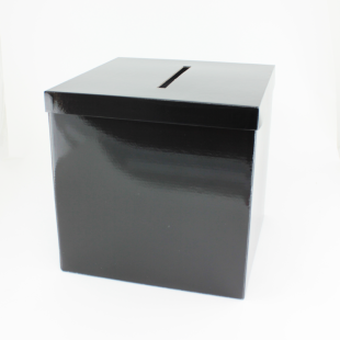 Urne en carton noir vernis réutilisable 25 cm