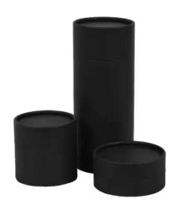 Boîte cylindrique noire 7.2 x 6.2 cm