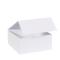 Boîte carrée luxe blanc mat à fermeture aimantée 22 cm