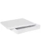 Boîte carrée plate luxe blanc mat 35 cm