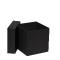 Boîte carton fort cubique doublage noir intégral ouverte
