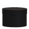 Boîte cylindrique à chapeau carton noir mat 26x18 cm - tout emballer