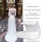 Boîte de luxe fermeture aimantée pour robe de mariée, en carton blanc mat 60 cm mariée