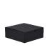 Boîte carrée carton noir micro-cannelé 18 cm