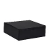 Boîte carrée carton noir micro-cannelé 23 cm