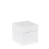 Boîte cloche carton blanc mat 10x10x10cm