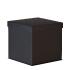 Boîte cloche en carton luxe noir mat, cubique et auto-montable, 18x18x18cm